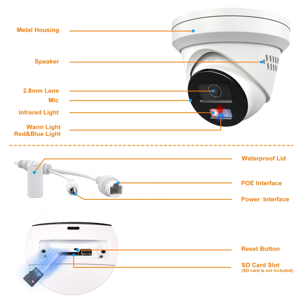5MP Security Camera – Active Deterrence Outdoor Surveillance