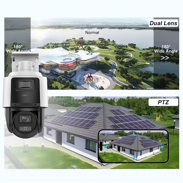 Anpviz PTZ IP Camera 4X Zoom 4MP Bullet&PTZ Mic&Speaker VCA Smart Linkage Outdoor Camera IP66 120db WDR