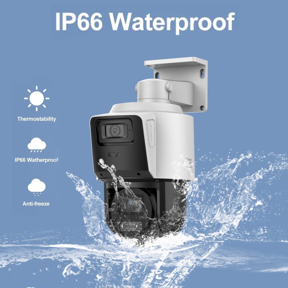 Anpviz PTZ IP Camera 4X Zoom 4MP Bullet&PTZ Mic&Speaker VCA Smart Linkage Outdoor Camera IP66 120db WDR