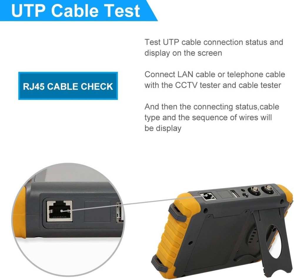 Anpviz 5 Inch 4 in 1 CCTV Monitor Tester, AHD/TVI/CVI/CVBS Coaxial Analog Video CCTV Tester, UTP/PTZ Cable Test for 1080P/3MP/4MP/5MP/8MP Analog Security Camera, VGA DC12V Output Camera