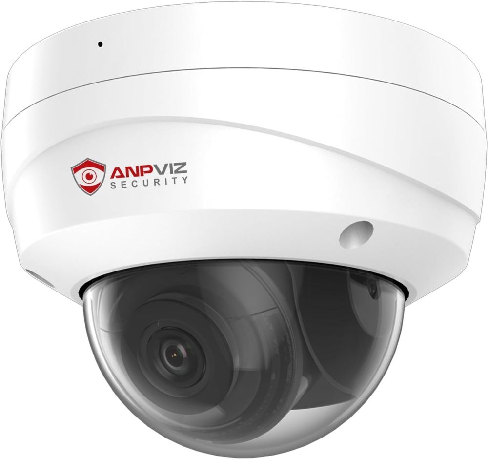 Anpviz UltraHD 8MP PoE Dome Security Camera with Audio, 4K PoE IP Camera with 100ft Night Vision, IP67 Waterproof, 2.8mm Lens Wide Angle, IK10 Vandal Proof, Built-in Micro SD Card Slot (H Series)