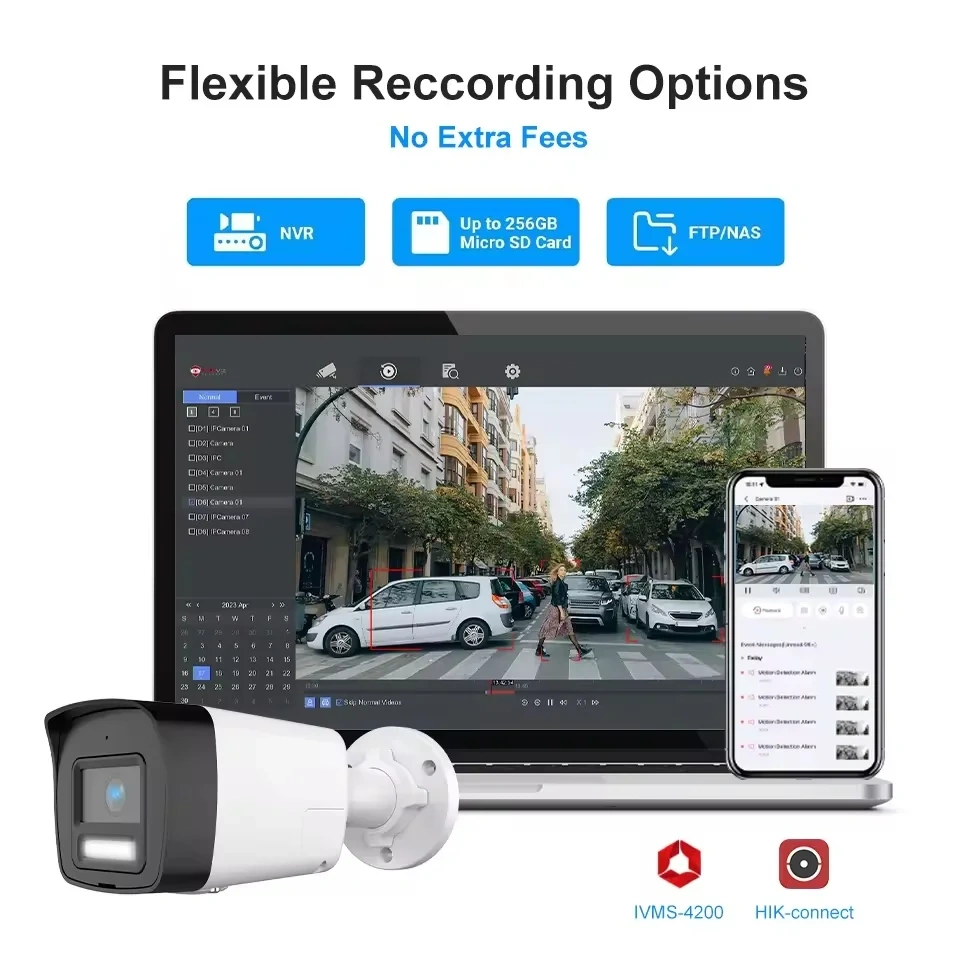 USA Only Anpviz 2PCS 5MP IP Camera Security Bullet POE Outdoor Camera IR&Color Dual-Light Alarm Human/Vehicle Detection WDR H.265+