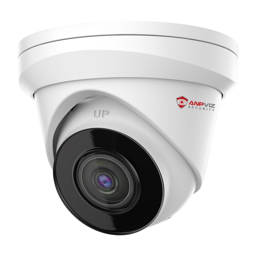 Anpviz 4K PoE Security Camera Outdoor, UltraHD 8MP IP Security Turret Camera, 2.8mm Lens Wide Angle with 100ft Night Vision, IP67 Weatherproof, Built-in Microphone, 120dB WDR (H Series)