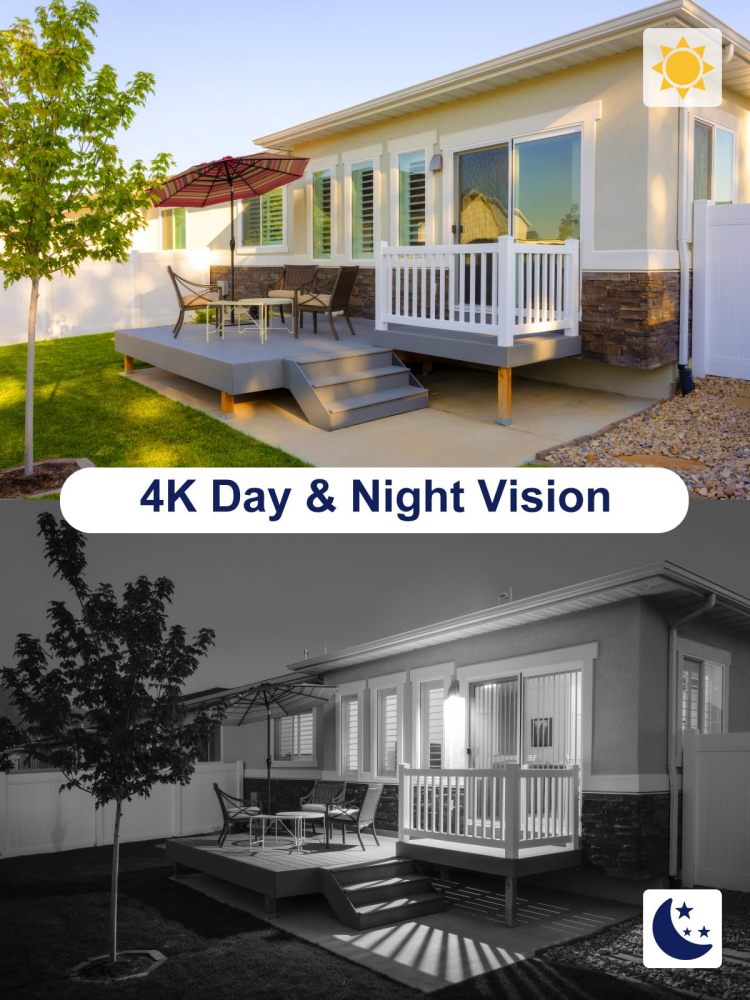 Anpviz 4K PoE Security Camera Outdoor, UltraHD 8MP IP Security Turret Camera, 2.8mm Lens Wide Angle with 100ft Night Vision, IP67 Weatherproof, Built-in Microphone, 120dB WDR (H Series)