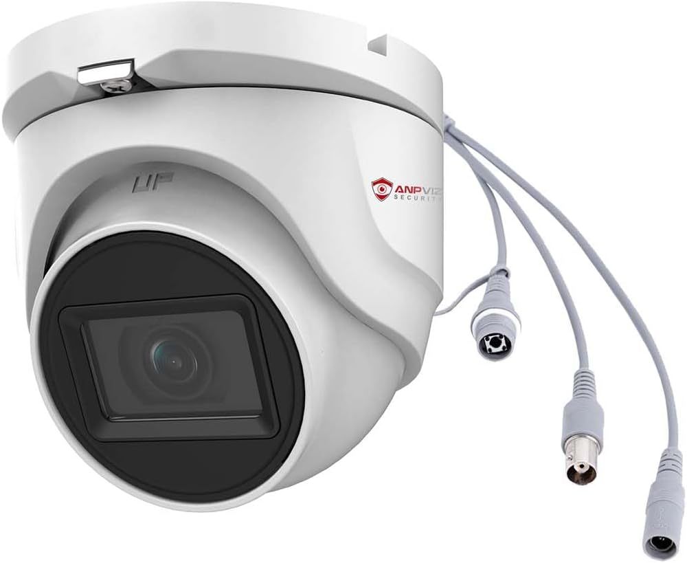 Anpviz 5MP Analog CCTV Camera 4-in-1 (TVI/AHD/CVI/CVBS) Turret TVI Camera, Dome Security Camera with 100ft Night Vision, Metal Housing IP67, Compatible with Other 5MP and Above DVR(Not WiFi)