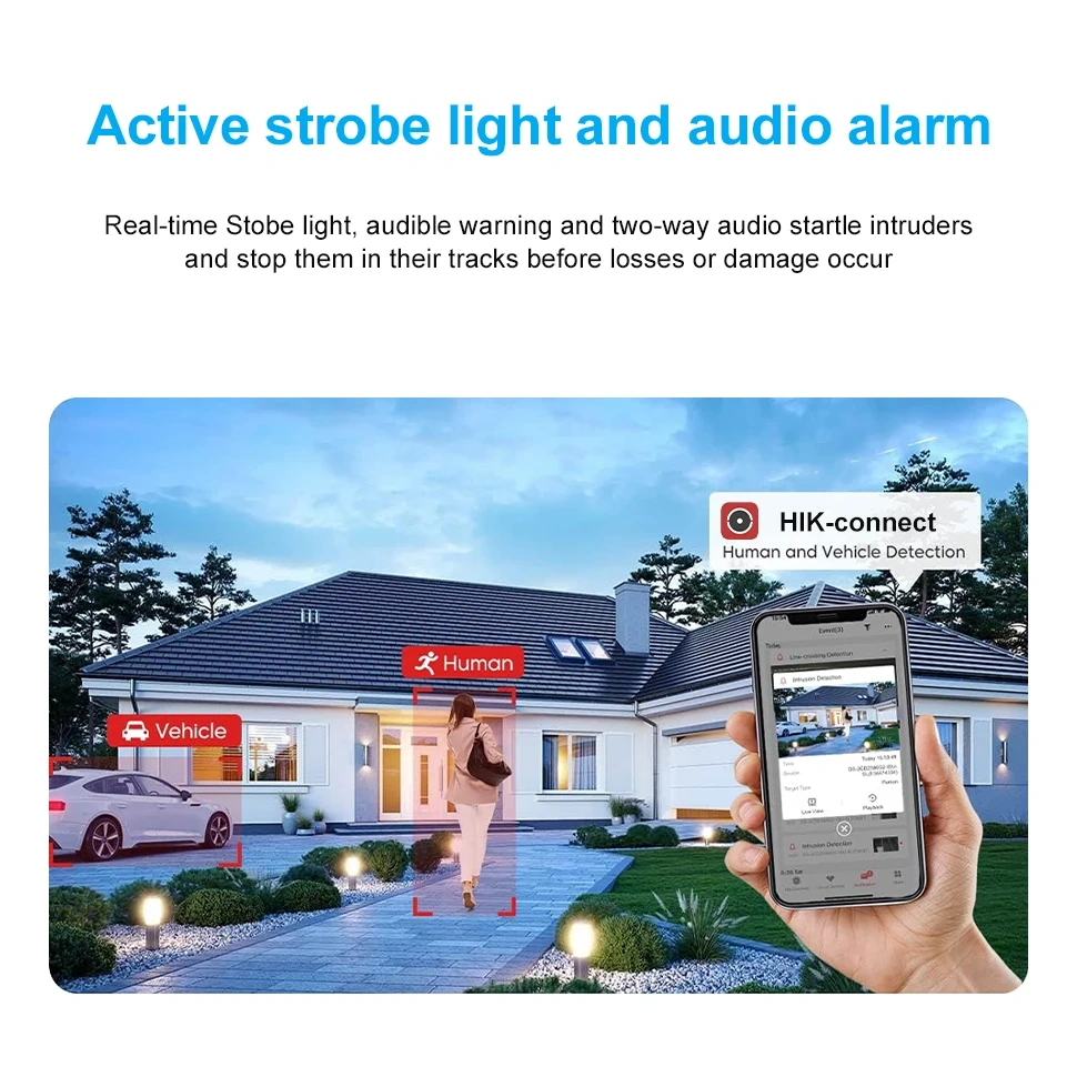 HK-OEM 4K IP Camera  8MP Dual Lens 180 degree Panoramic Camera Turret  colorVu Smart Human/Vehicle Detection Alarm 2-ways audio