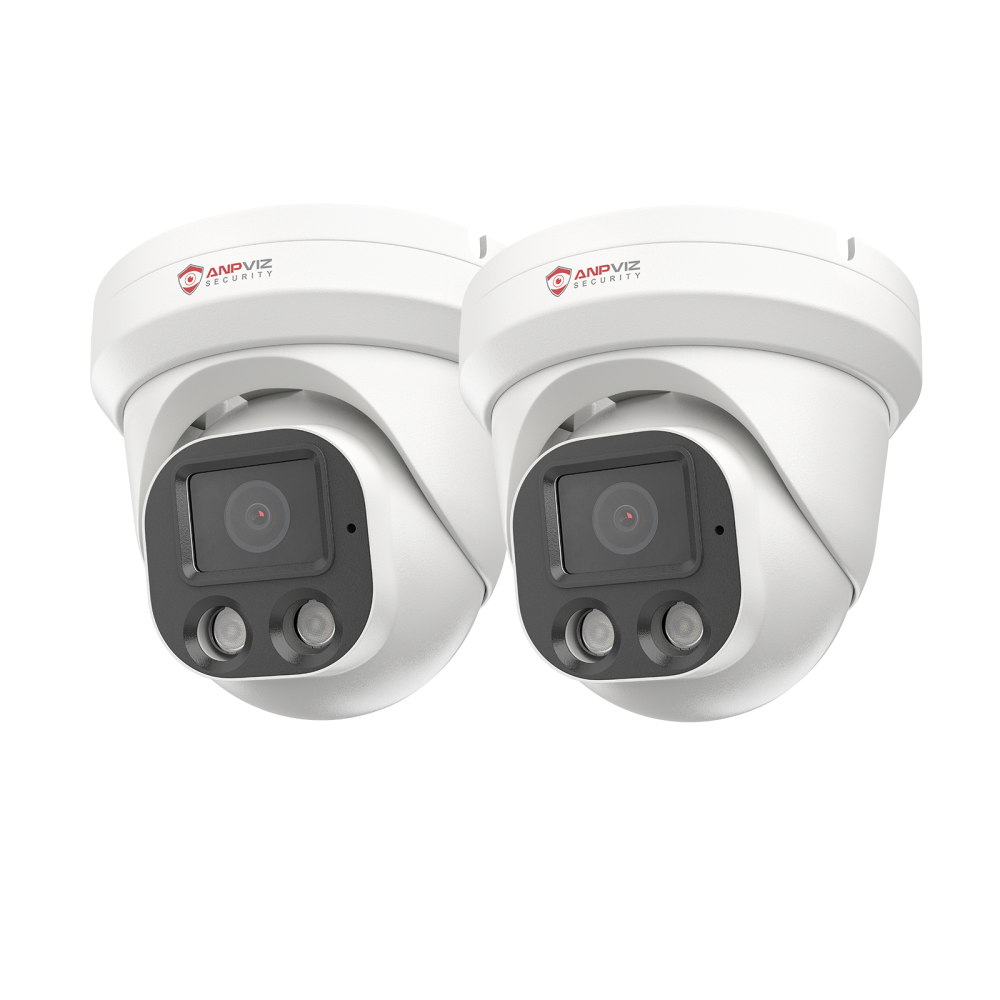 USA Only Anpviz 2PCS 5MP Outdoor Security Camera Smart color night vision POE Camera Built in mic Human Detection Full metal Housing Camera CCTV