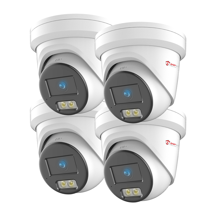 USA Only 8MP IP Camera Security Turret POE Outdoor Camera F1.0 VCA MD 2.0 IR&Color Dual-Light 130db WDR H.265+ POE