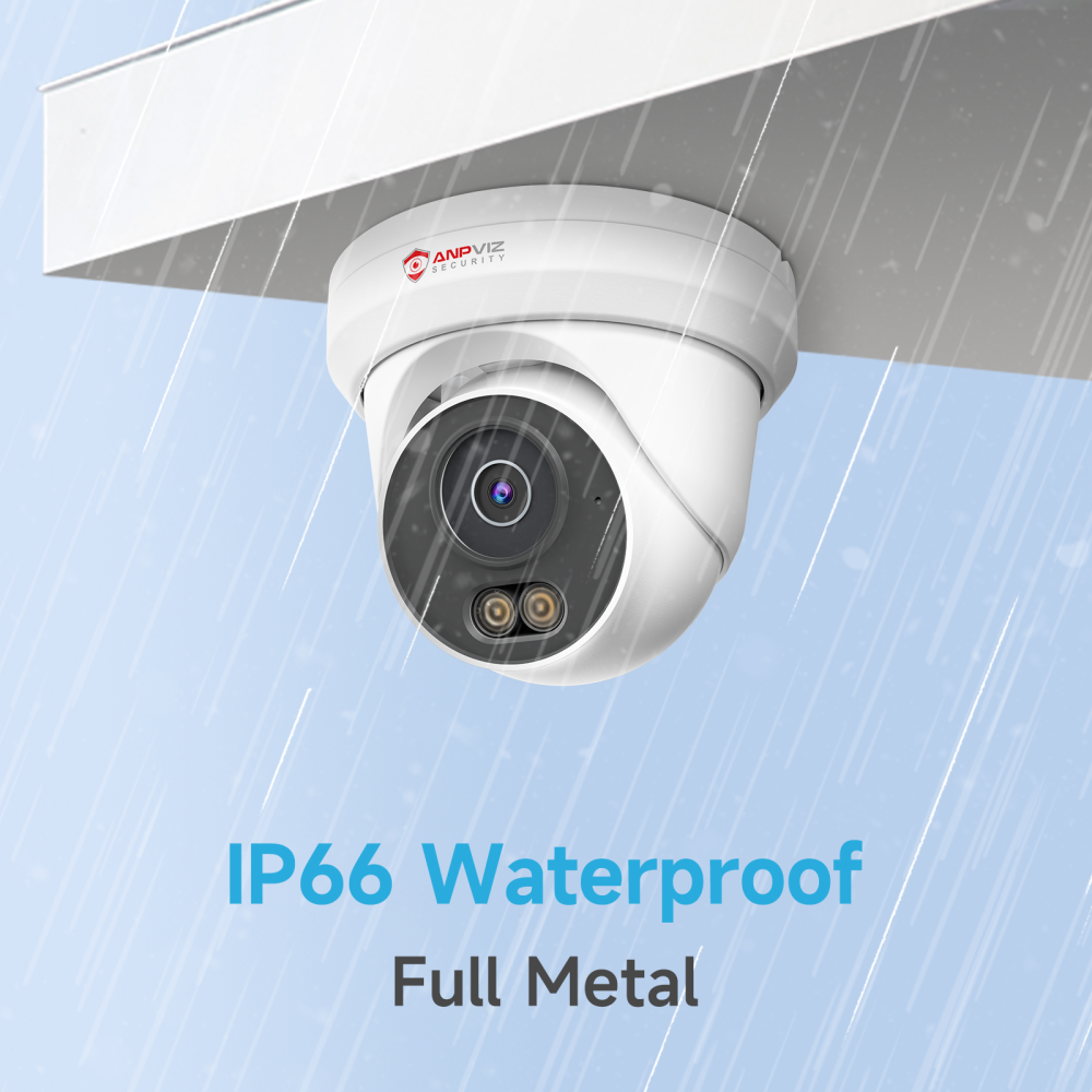 Anpviz 5MP Outdoor Security Camera Smart color night vision POE Camera Built in mic Human Detection Full metal Housing Camera CCTV