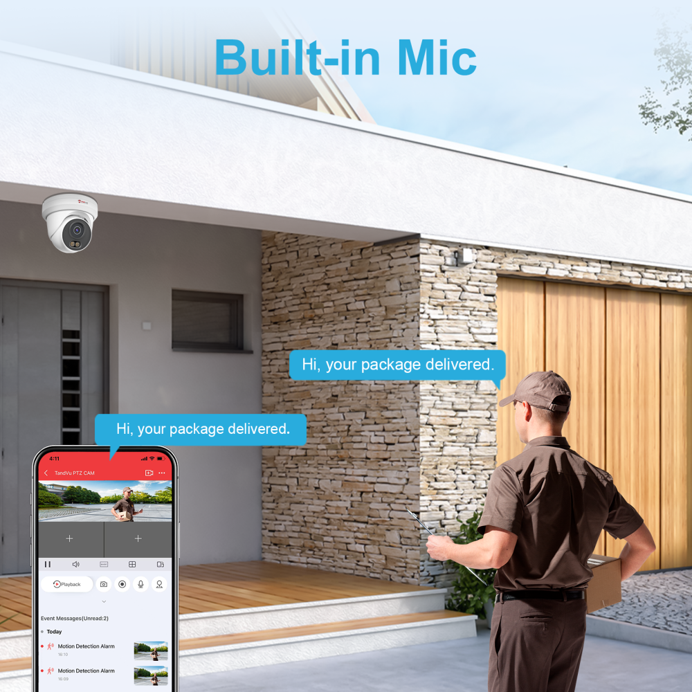 Anpviz 5MP Outdoor Security Camera Smart color night vision POE Camera Built in mic Human Detection Full metal Housing Camera CCTV