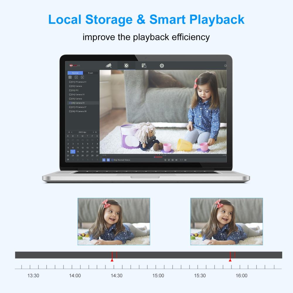 Anpviz 8CH 12MP PoE NVR POE Network Video Recorder, IP Home Security Camera System Video Recorder H.265+, Guarding Vision APP, up to 8TB HDD(Not Included HDD)
