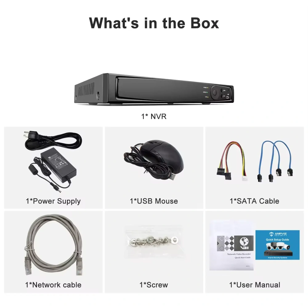 HK OEM 8CH NVR poe 8MP 4K HD Playback Network Video Recorder Smart Human Vehicle Detection MAX 8TB storage Multi-language