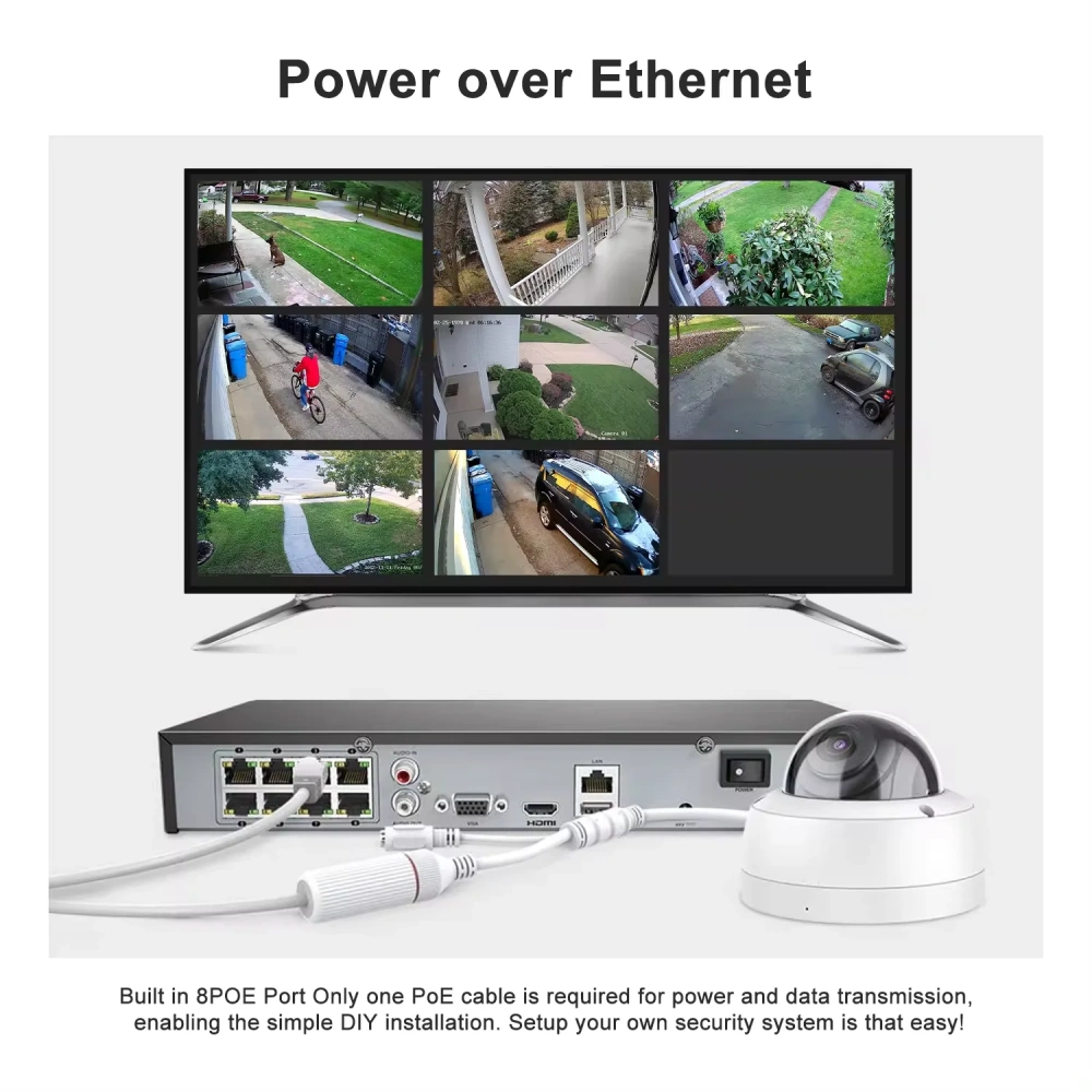 OEM Support 8MP 4K H265+ POE NVR 16CH 16POE Port  NVR 2SATA interface 20TB max capacity Smart recording Network Video Recorder