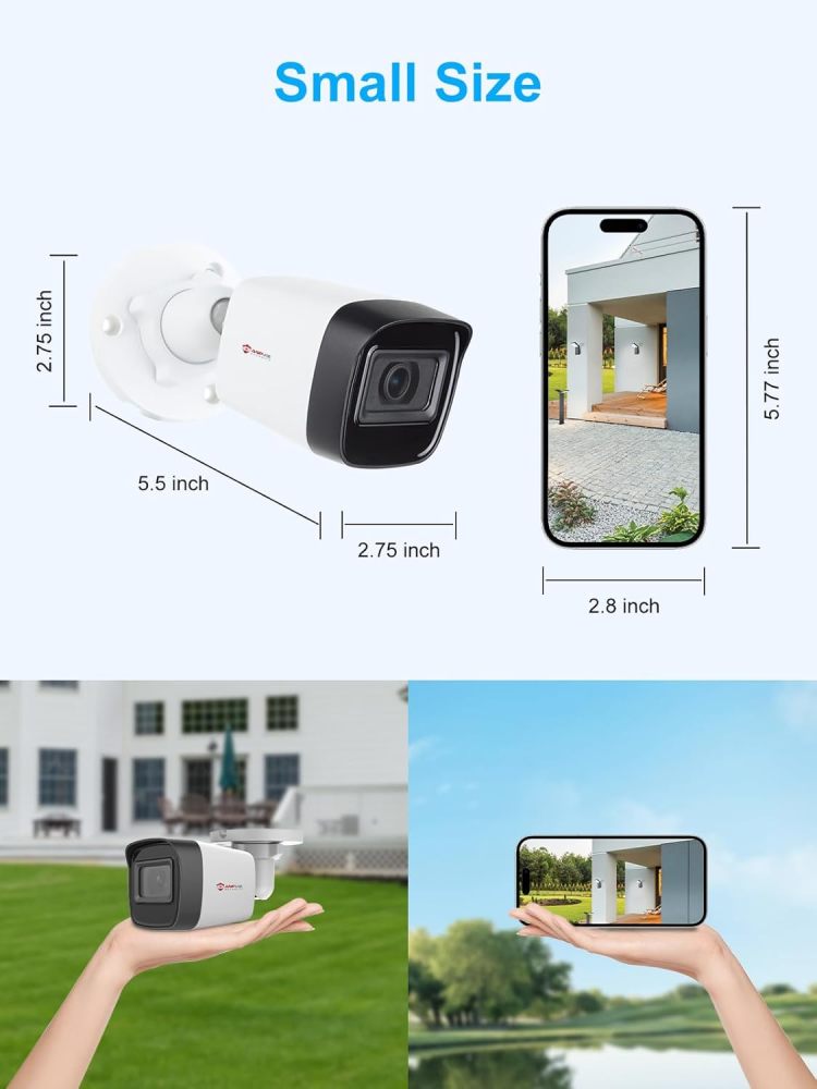 Anpviz 5MP Analog CCTV Camera, Wired Security Camera Outdoor, 4-in-1 (TVI/AHD/CVI/CVBS) Bullet Surveillance Camera, 100ft IR Night Vision, Metal Housing IP67, Compatible with Other 5MP or 4K DVR