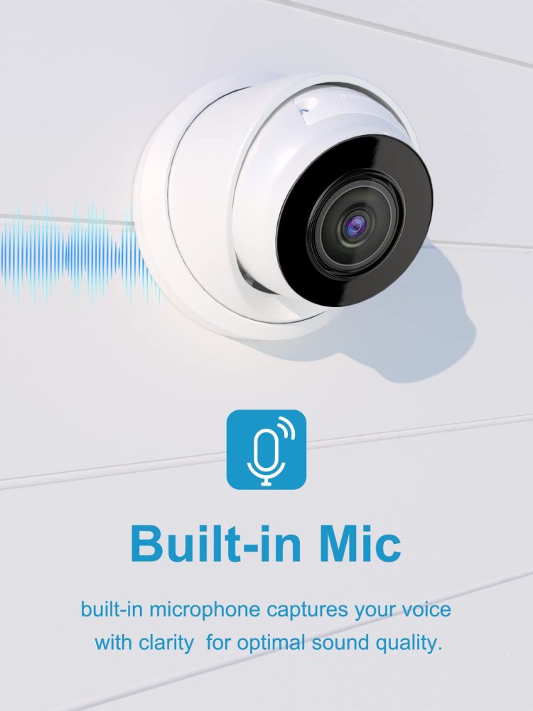 USA Only 4CH 8MP IP Security Camera System, 4PCS 4K IP Cameras Outdoor, 4 PoE Port NVR up to 8MP for 24/7 Recording