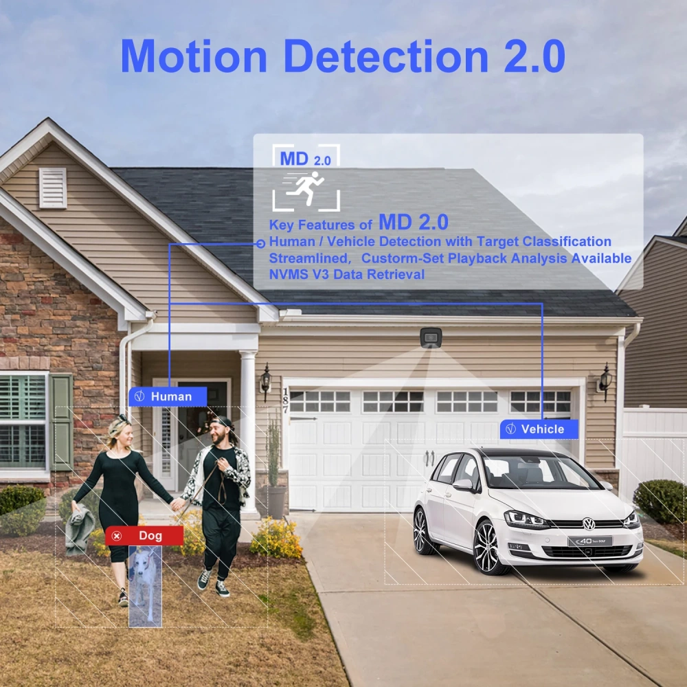 HK OEM 8MP IP Camera poe Bullet Outdoor Security IR&Color Dual-Light Human/Vehicle Detection One way audio WDR POE IP Camera