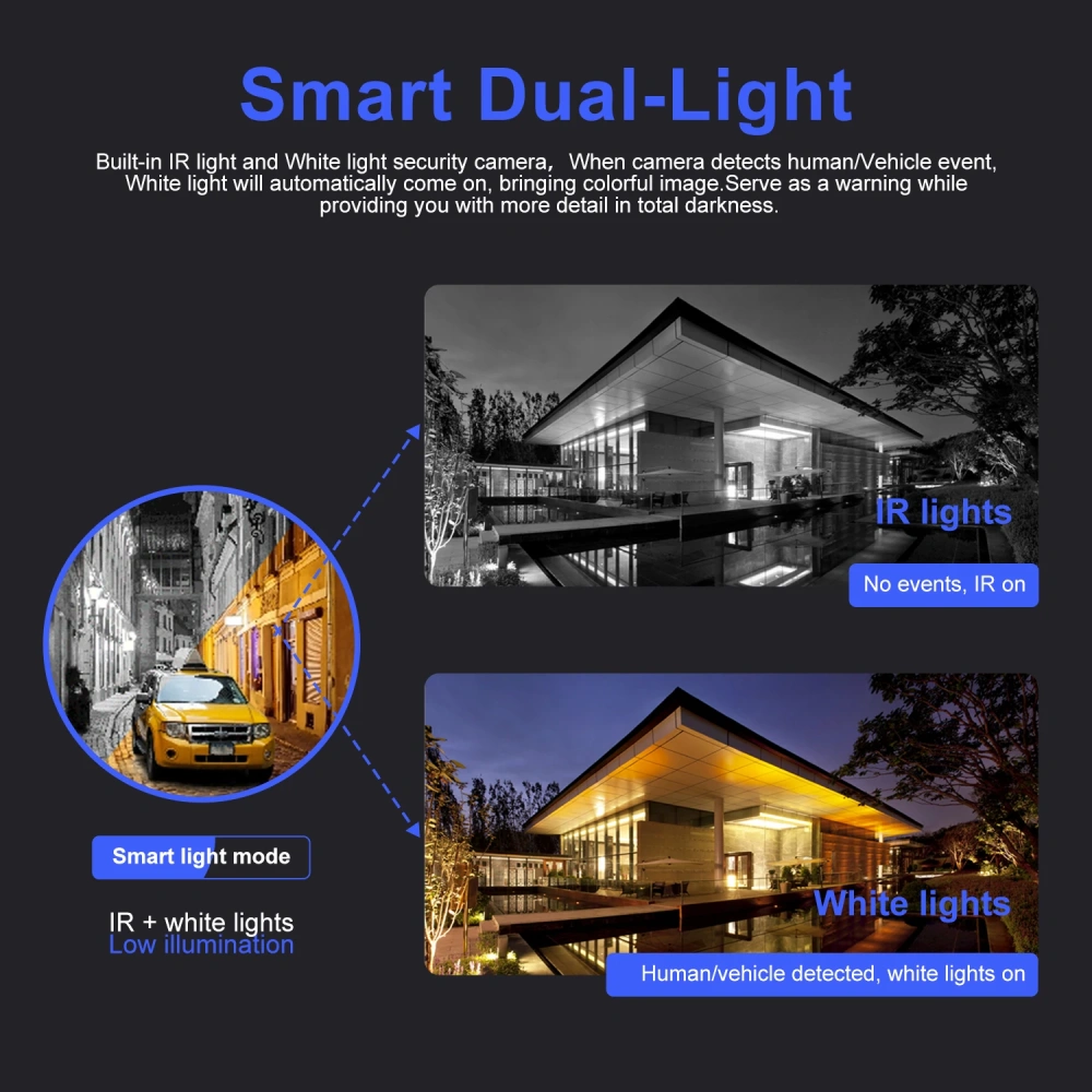 HK OEM 8MP IP Camera poe Bullet Outdoor Security IR&Color Dual-Light Human/Vehicle Detection One way audio WDR POE IP Camera