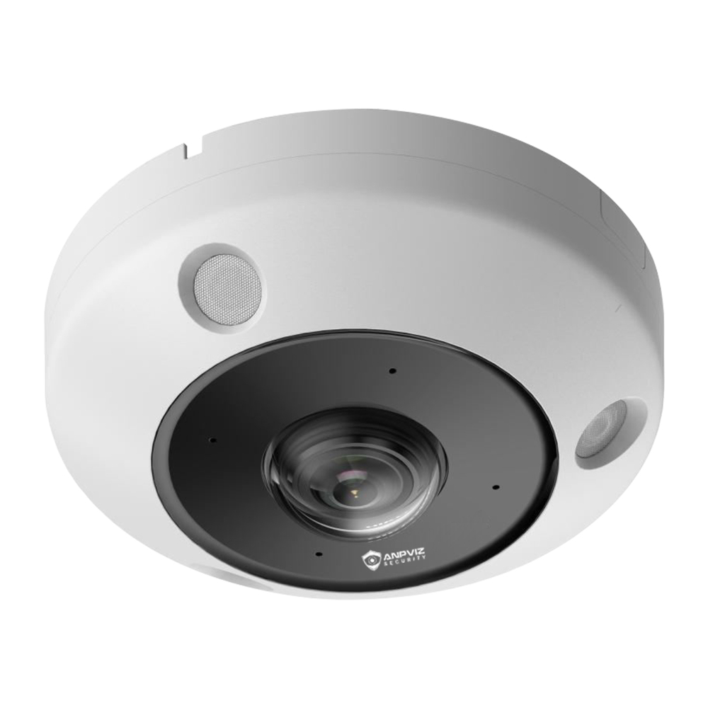 Anpviz 6MP 360° Fisheye Camera Outdoor, Panoramic POE Camera, Multiple AI VCA Perimeter Protection, 1/1.8'' Progressive Scan CMOS, 130dB WDR H.265+, IP67 Weatherproof, IK10 Vandal Proof, Two ways audio, IR distance 15m, 1.16mm fixed lens