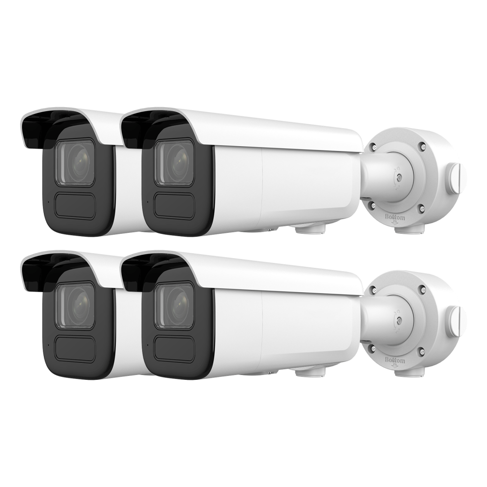 USA Only Anpviz 4PCS 4MP POE IP Camera Outdoor Bullet  Human/Vehicle Detection VCA License Plate LPR IP Cameras Built in mic metal H.265+ 120dB WDR