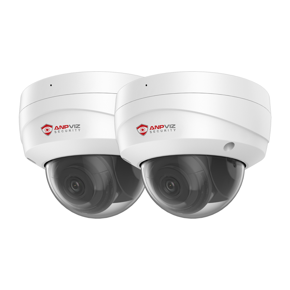 USA Only Anpviz UltraHD 8MP PoE Dome Security Camera with Audio 2PCS, 4K PoE IP Camera with 100ft Night Vision, IP67 Waterproof, 2.8mm Lens Wide Angle, IK10 Vandal Proof, Built-in Micro SD Card Slot