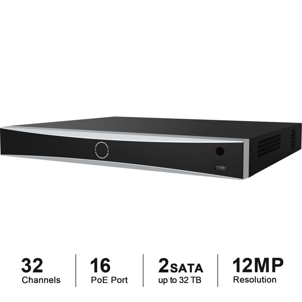 USA Only Anpviz 32CH 12MP PoE NVR POE Network Video Recorder IP Home Security Camera System Video Recorder H.265+ Guarding Vision APP up to 32TB HDD(Not Included HDD)