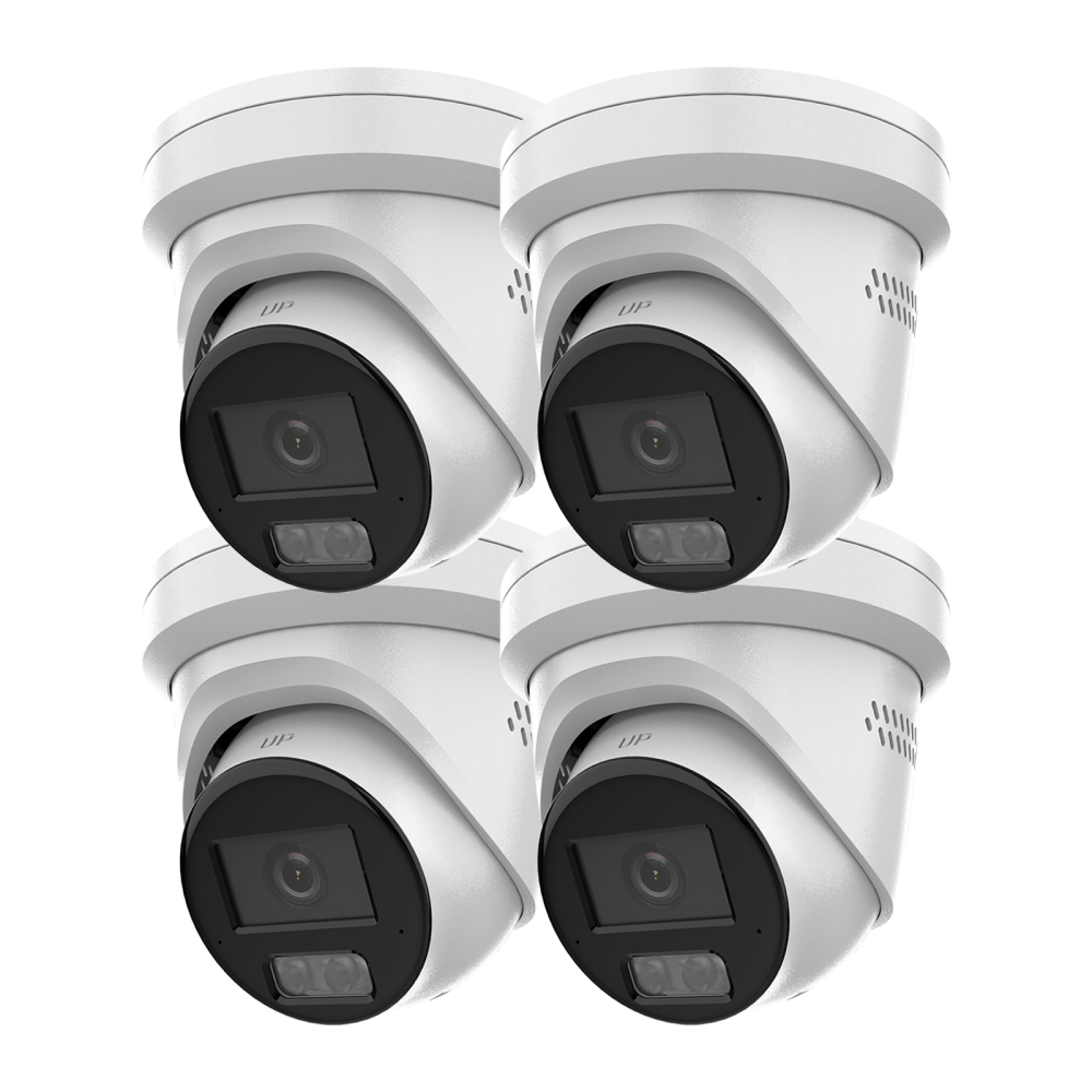 USA Only Anpviz 4PCS 8MP POE IP Camera  Turret POE Outdoor Security Camera CCTV F1.0 VCA MD 2.0 IR&Color Dual-Light Alarm 130db WDR H.265+ IP