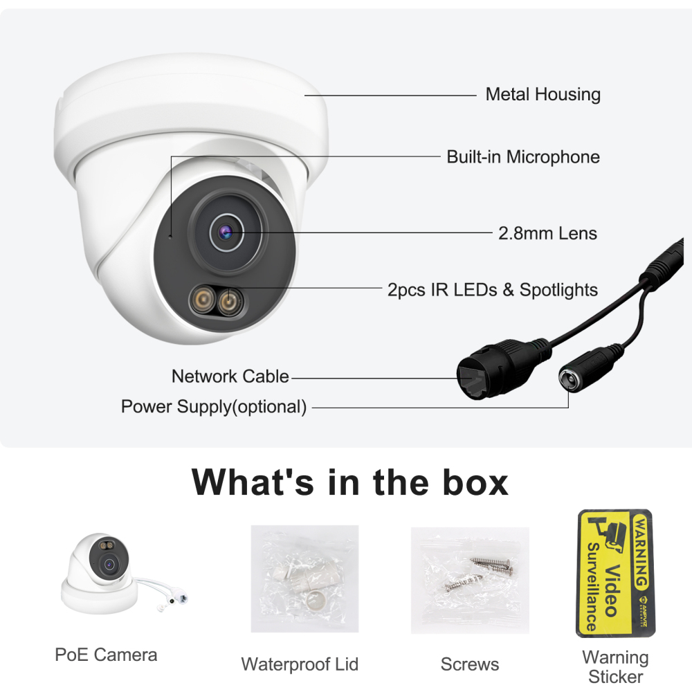 4MP Security Camera with IP66 NDAA