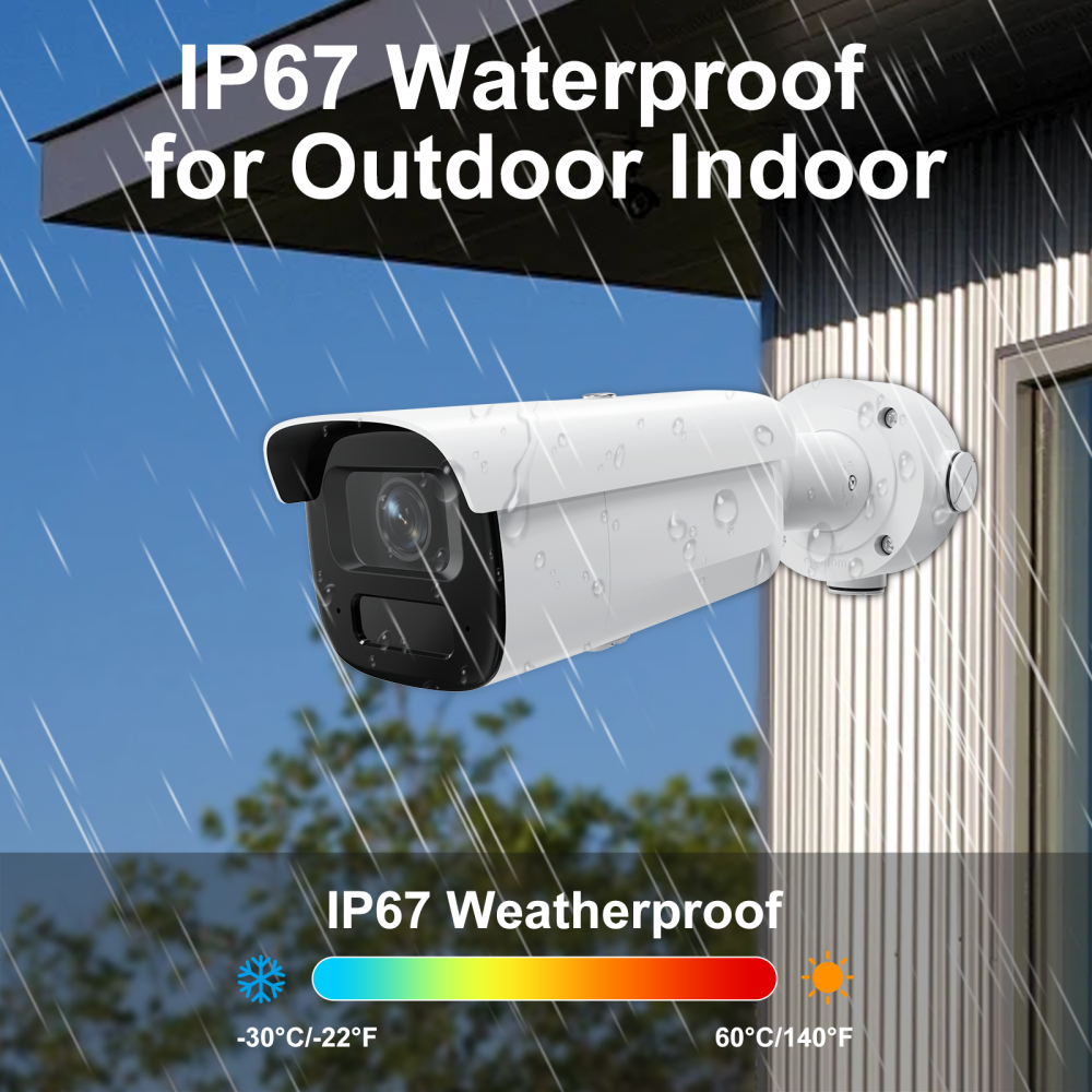 Anpviz 4MP POE IP Camera Outdoor Bullet  Human/Vehicle Detection VCA License Plate LPR IP Cameras Built in mic metal H.265+ 120dB WDR