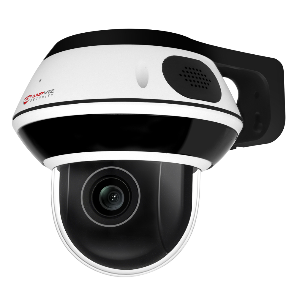 4K PTZ POE Dome Camera Outdoor with 5X Optical Zoom, 1/2.8" Sensor Dome Security IP Camera, 100ft IR Night Vision, Two-Way Audio, Human Vehicle Detection, 512GB SD Slot