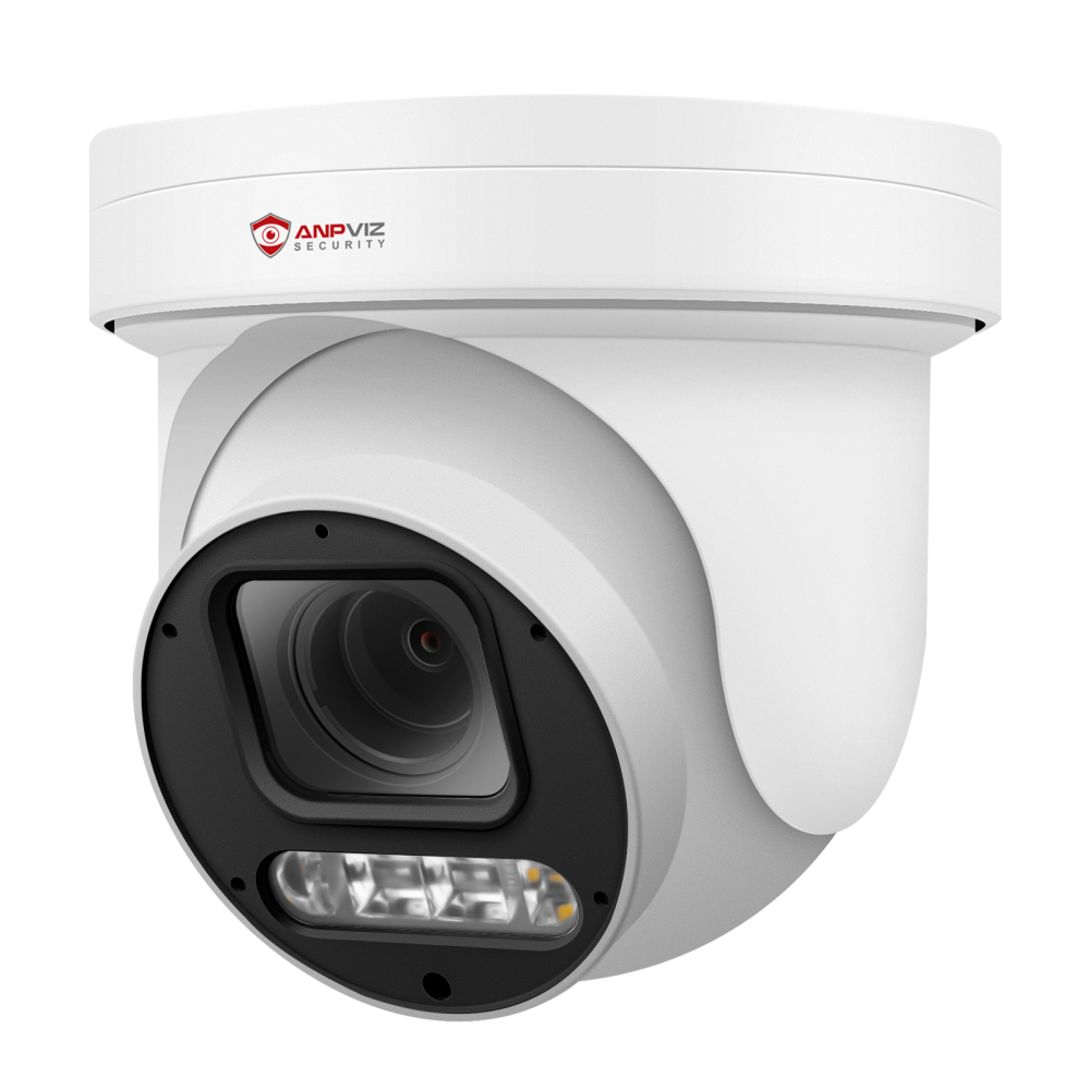 4K PoE PTZ Camera Outdoor, 5X Optical Zoom 2.7~13.5mm Lens, Pan 280° Tilt 90°, 8MP Security Camera, Human Vehicle Detection, Spotlight&Sound Alarm, Two-way Audios, SD Card Slot, IP66