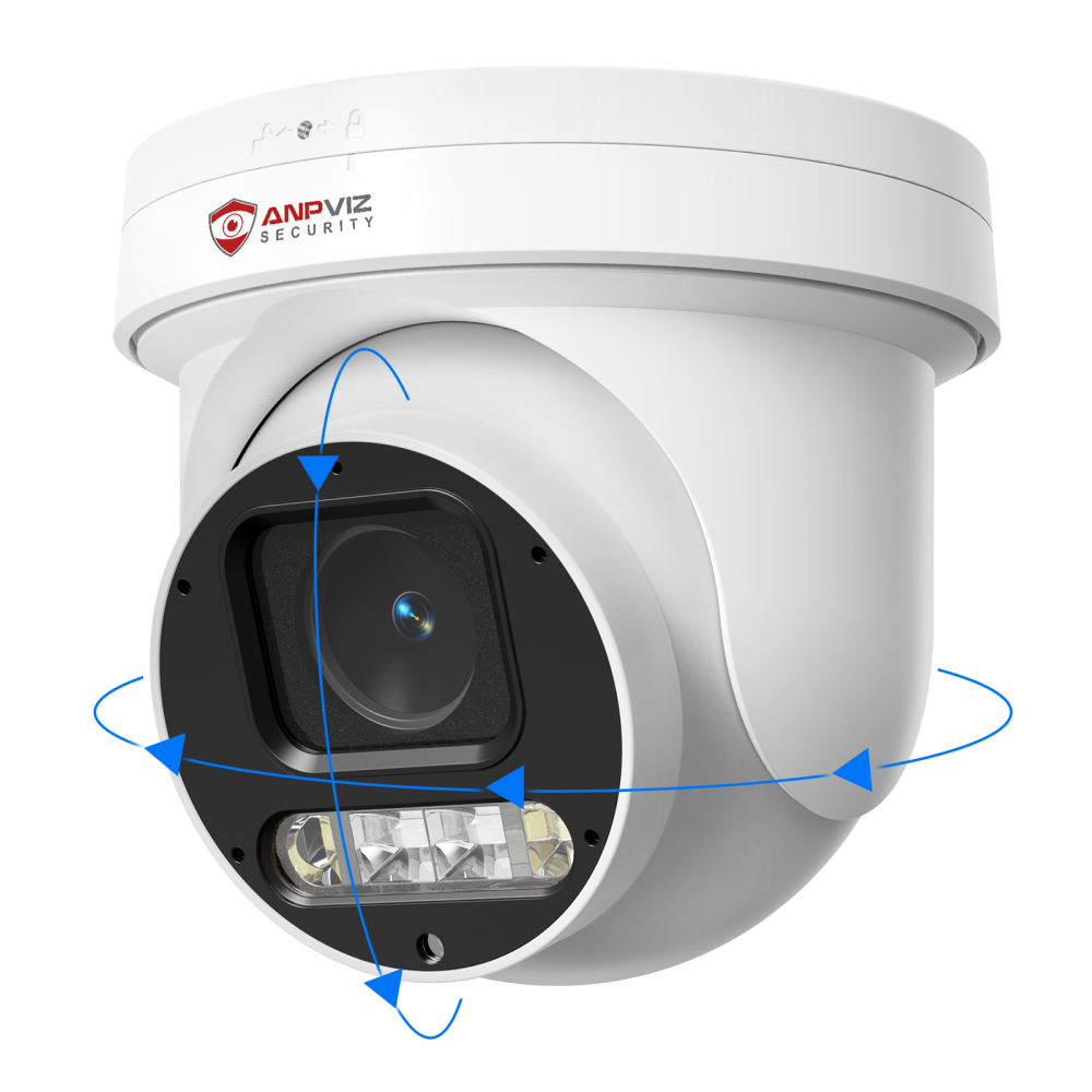 6MP PTZ POE Camera Outdoor, 5X Optical Zoom 2.7~13.5mm Lens, Pan Tilt Zoom IP Security Camera with Human Vehicle Detection, Spotlight&Sound Alarm, SD Card Slot, IP66, NDAA Compliant