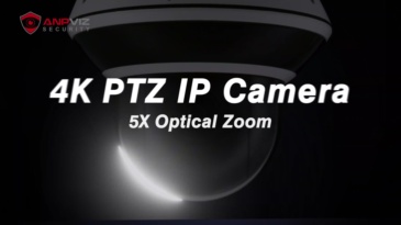 4K PTZ POE Dome Camera Outdoor IK10 with 5X Optical Zoom, Pan 350° Tilt 90°, 1/2.8" Sensor Dome Security IP Camera, 100ft IR Night Vision, Two-Way Audio, Human Vehicle Detection, 512GB SD Slot