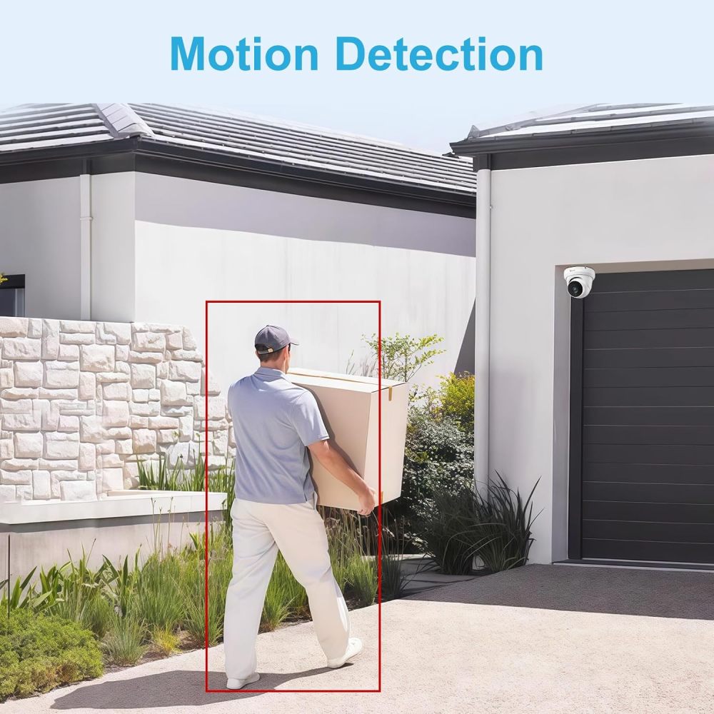 Anpviz 4MP PoE IP Turret Camera with Microphone/Audio, IP Security Camera Outdoor Indoor, Motion Detection, Waterproof IP66, 108° Wide Angle 2.8mm Lens, 24/7 Recording