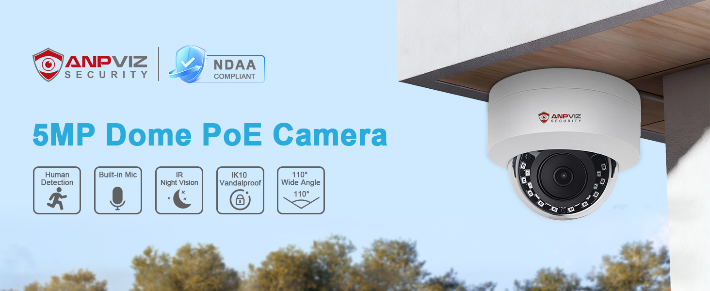 5MP Dome Camera NDAA