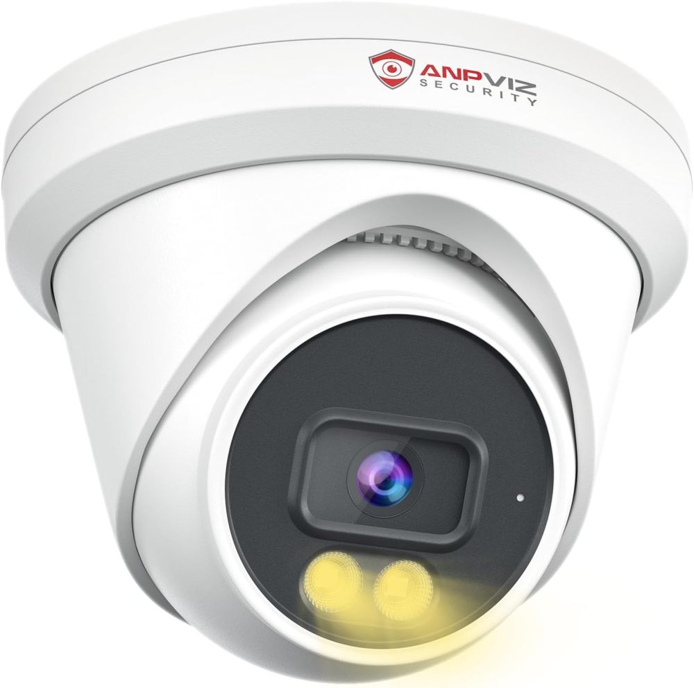 4K Big Turret IP Camera, Smart Color Night Vision 100ft, 512GB SD Slot