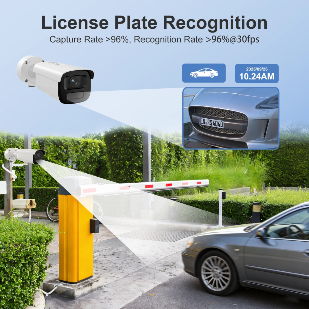 ANPVIZ 4MP LPR/ANPR POE Outdoor Bullet Security Camera