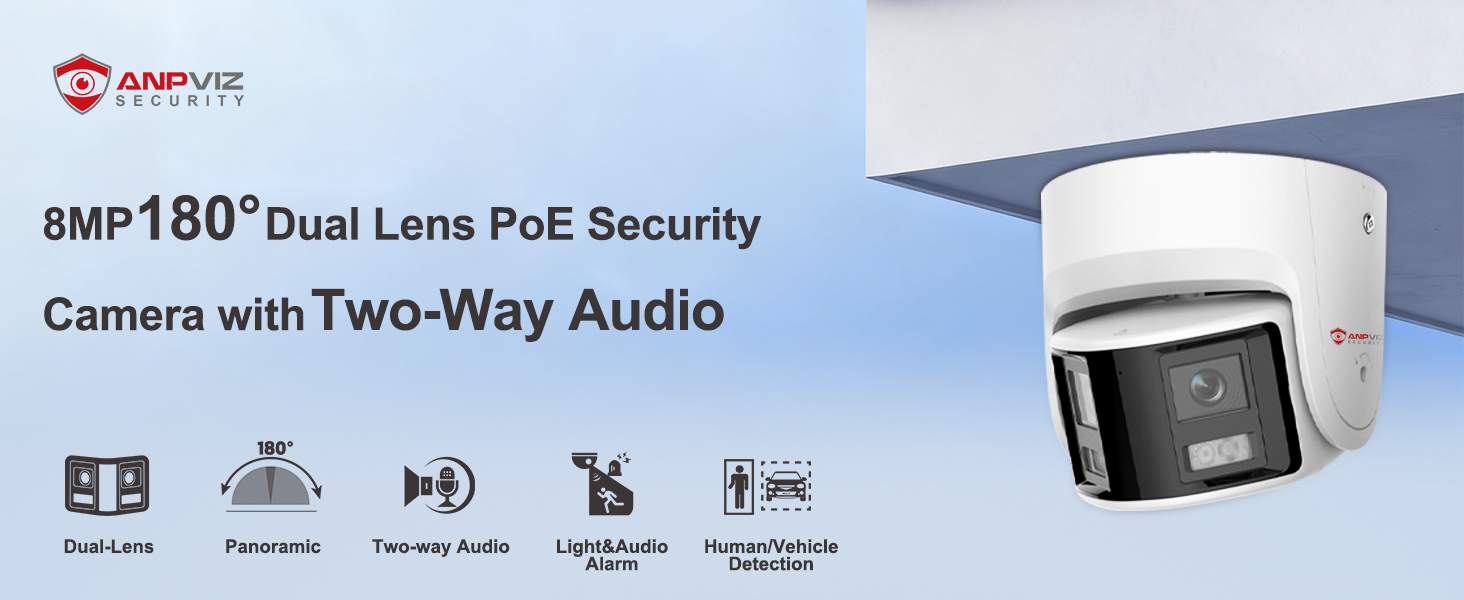 4K 180 Dual-Lens POE Security Camera