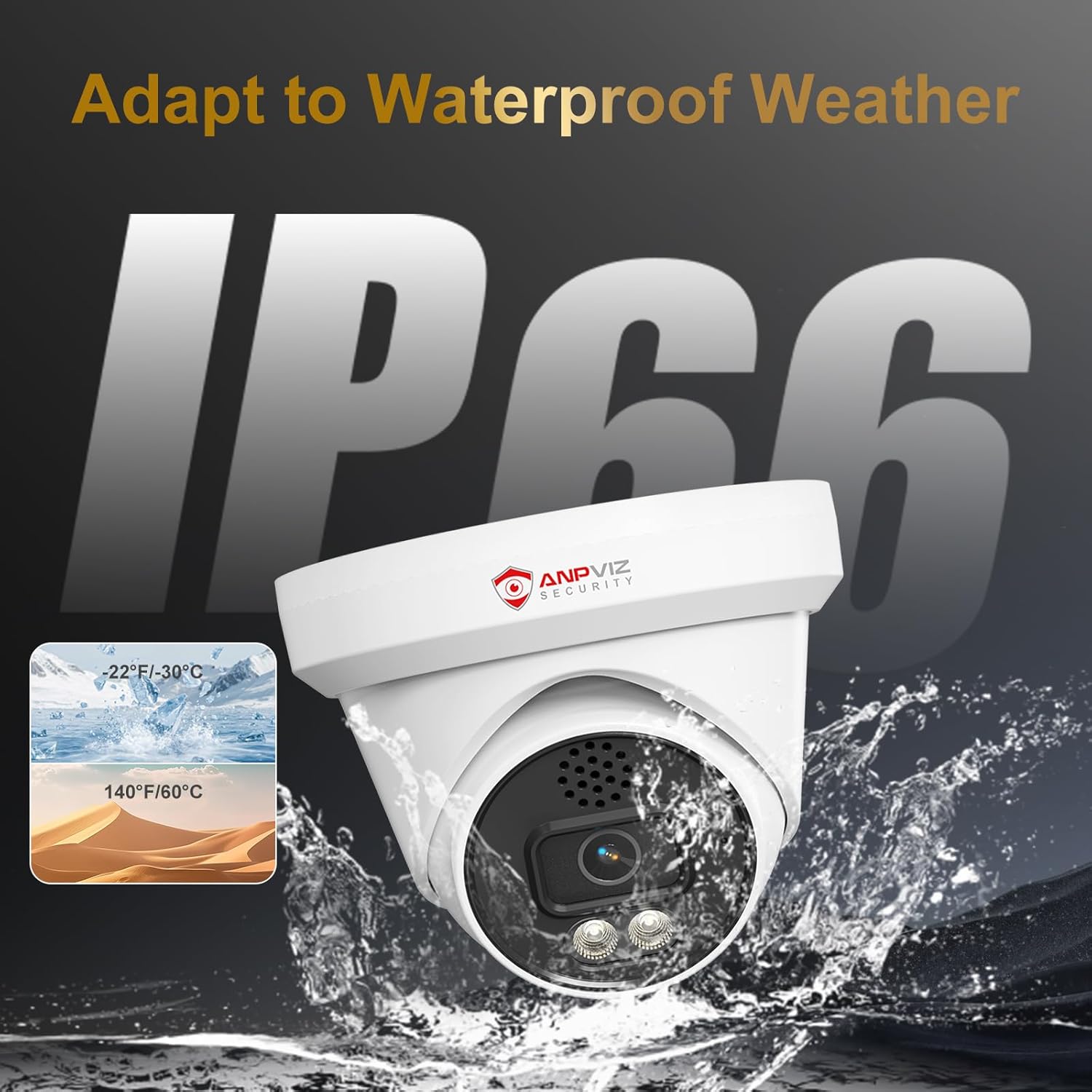 Two Way Audio] - Anpviz 16CH 4K PoE Security Camera System, 10x