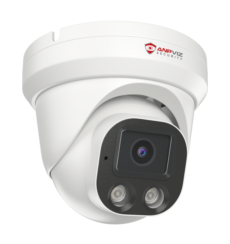 Anpviz 4K PoE IP Camera, 8MP Turret Security IP Camera Outdoor Indoor, AI Human Vehicle Motion Detection, Smart Dual Light Color Night Vision, Built-in Mic, 2.8mm Lens, IP66 Waterproof