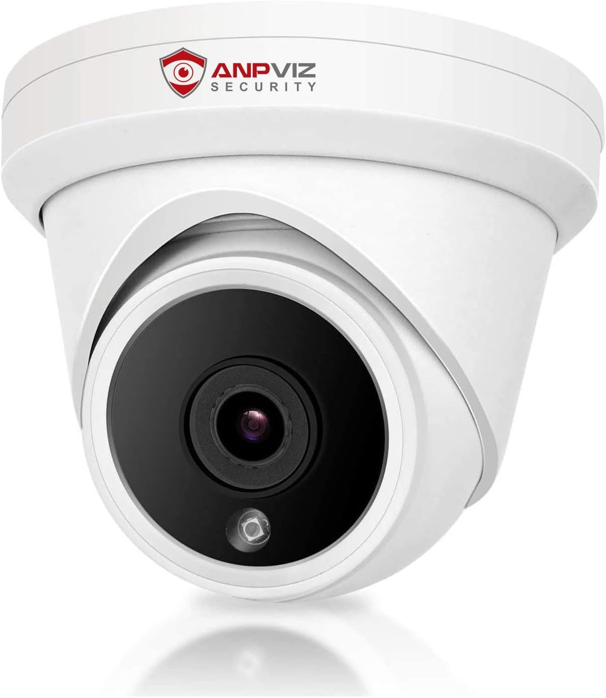 Anpviz 5MP IP PoE Dome Security Camera with Mic/Audio, Turret Camera Outdoor with Human Detection, IP66 Weatherproof, 98FT Night Vision, 2.8mm Wide Angle, Full Metal