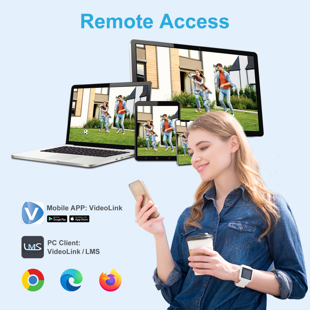 Anpviz 4/6/8MP Dual Light Bullet Camera Built-in Microphone/Audio Motion Detection Outdoor IP Camera IP66 H265 Micro SD Card Slot Videolink