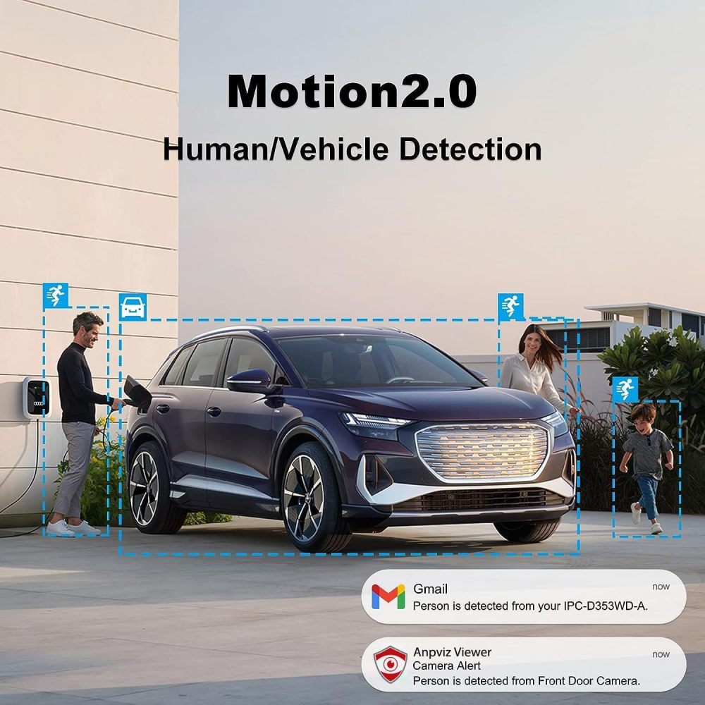 Anpviz 5MP Optical Zoom IP POE Camera, Human/Vehicle Detection, 4X Varifocal Business Dome Metal Security Camera, 2.8~12mm Lens, 100ft IR Night Vision, IP67, SD Card Slot, No Pan or Tilt