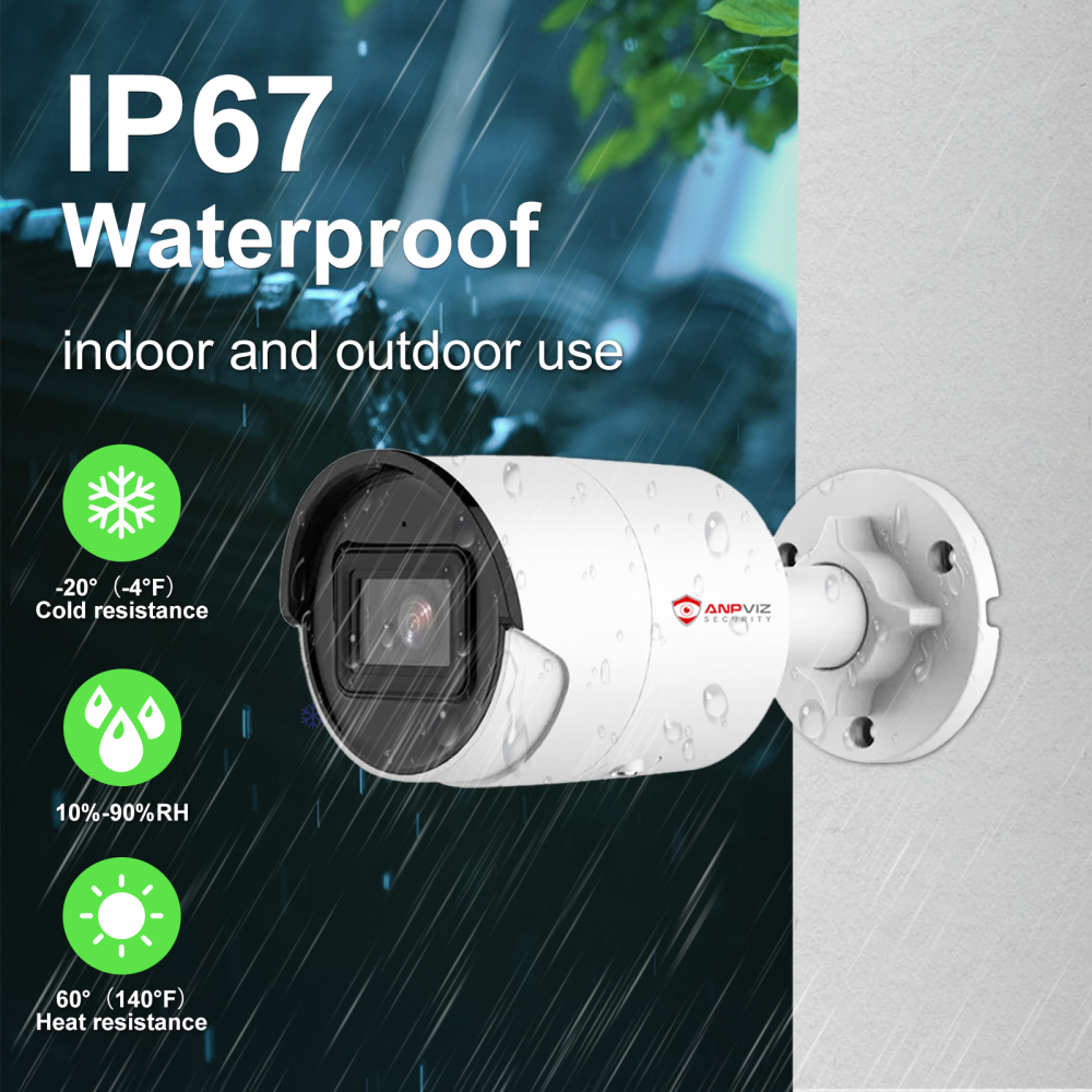 USA Only 4K 8MP VCA POE Camera with 131FT IR Light