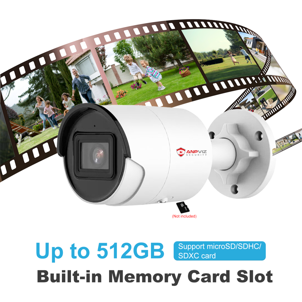 USA Only 4K 8MP VCA POE Camera with 131FT IR Light