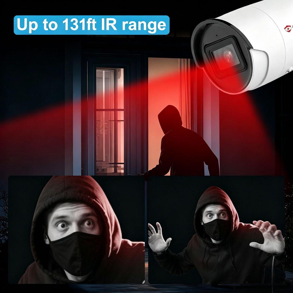 USA Only 4K 8MP VCA POE Camera with 131FT IR Light