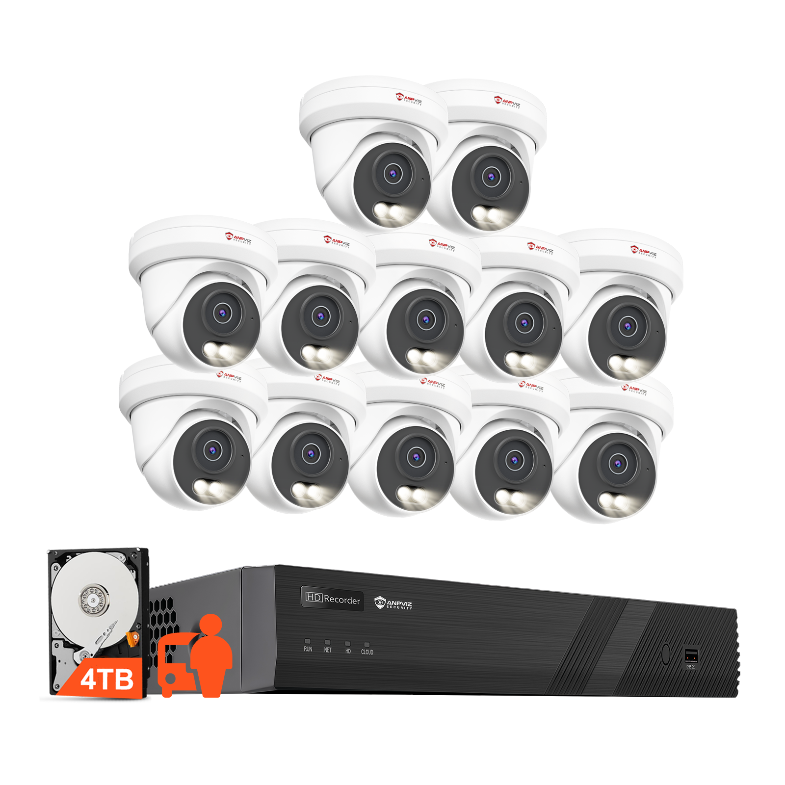 8MP 4K Ultra HD Turret NVR System ---3B83