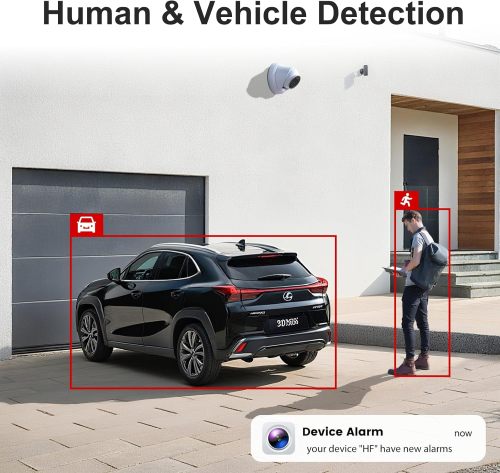 Anpviz 4K 16CH PoE Security Camera System, 12pcs Wired 8MP PoE IP Cameras Outdoor with Human Vehicle Detection, Smart Color Night Vision, 8MP/4K 16 Channel NVR with 4TB HDD for Businesses (U Series)