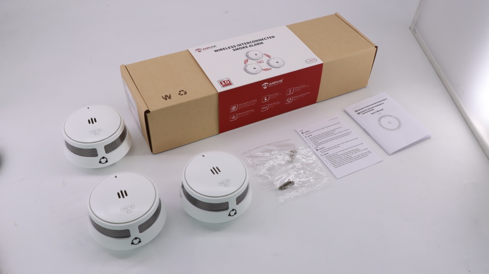 Smoke Detectors & Fire Alarms, 10-Year Battery Wireless Interconnected Smoke Alarm, Photoelectric Fire Alarm for Home, UL & FCC Compliant, 925 MHz USA Only, 3-Pack