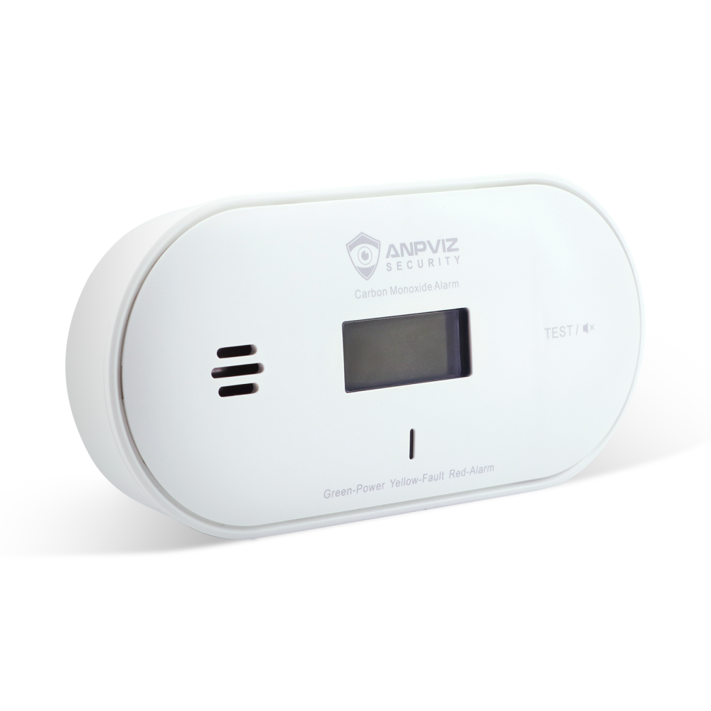 Carbon Monoxide Detector 10-Year Battery, Smart CO Alarm with LCD Temperature and Humidity Display, Accurate Electrochemical Sensor, Loud 85dB & Silence Button, CE & FCC Certified Safety for Home