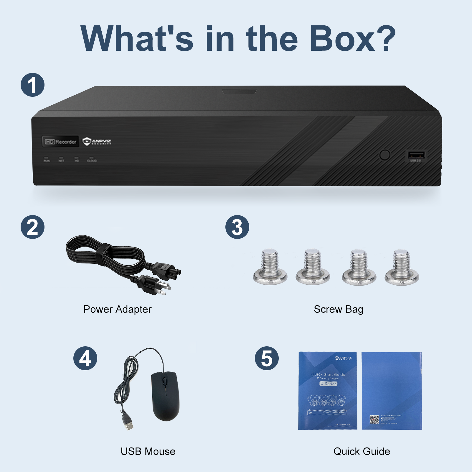 USA Only Anpviz Support 12MP H.265+ POE NVR, 16CH 16POE Port  NVR 2SATA Up to 20TB, Smart recording Network Video Recorder